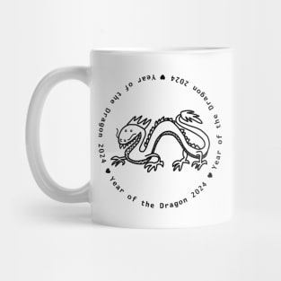 Year of the Dragon 2024 in Black Mug